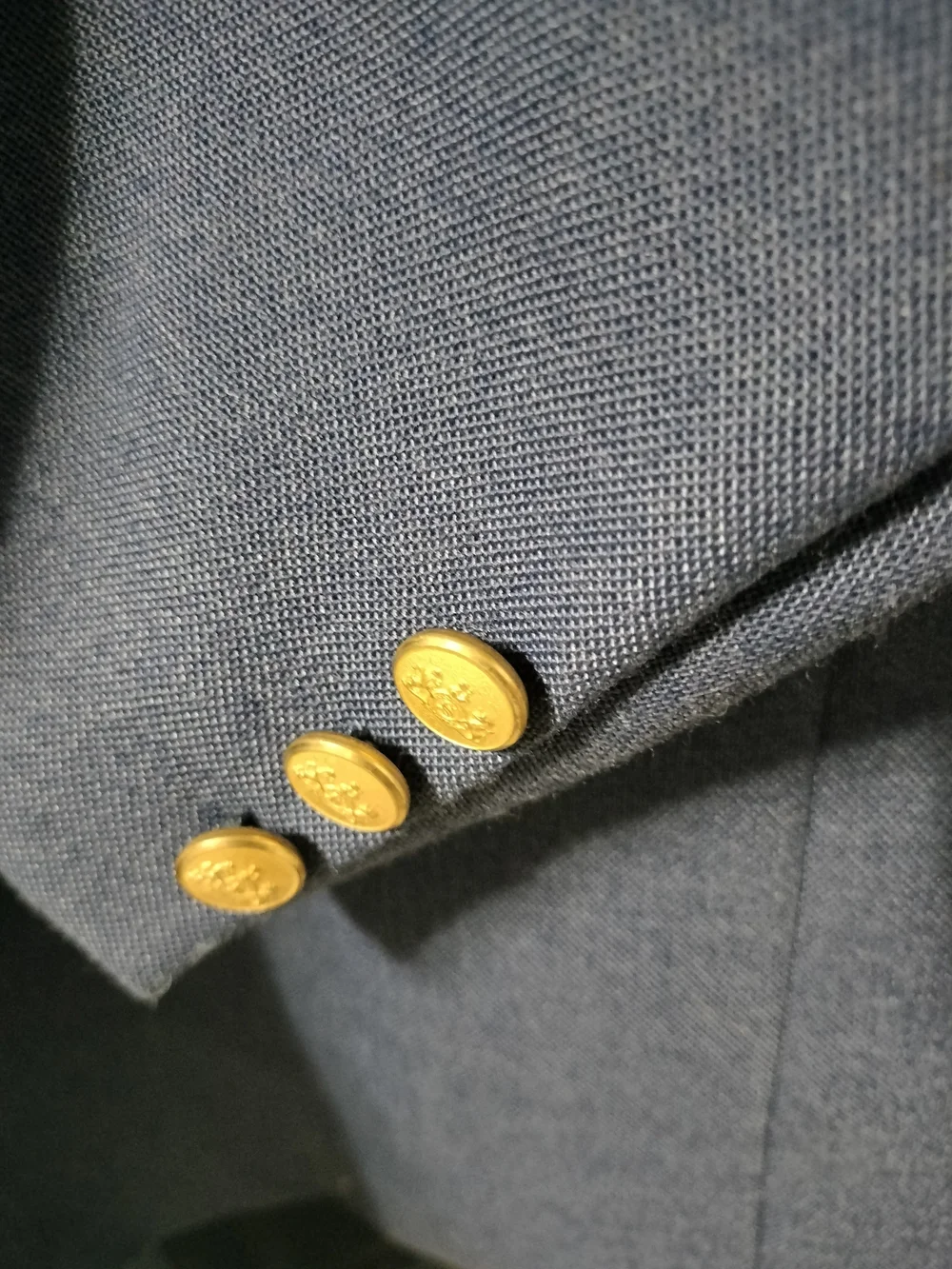 Men's Blue Blazer with Gold Buttons